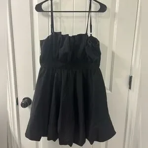 thirty thirty black dress Notchy Long Sleeve Midi Shapewear Dress - Black